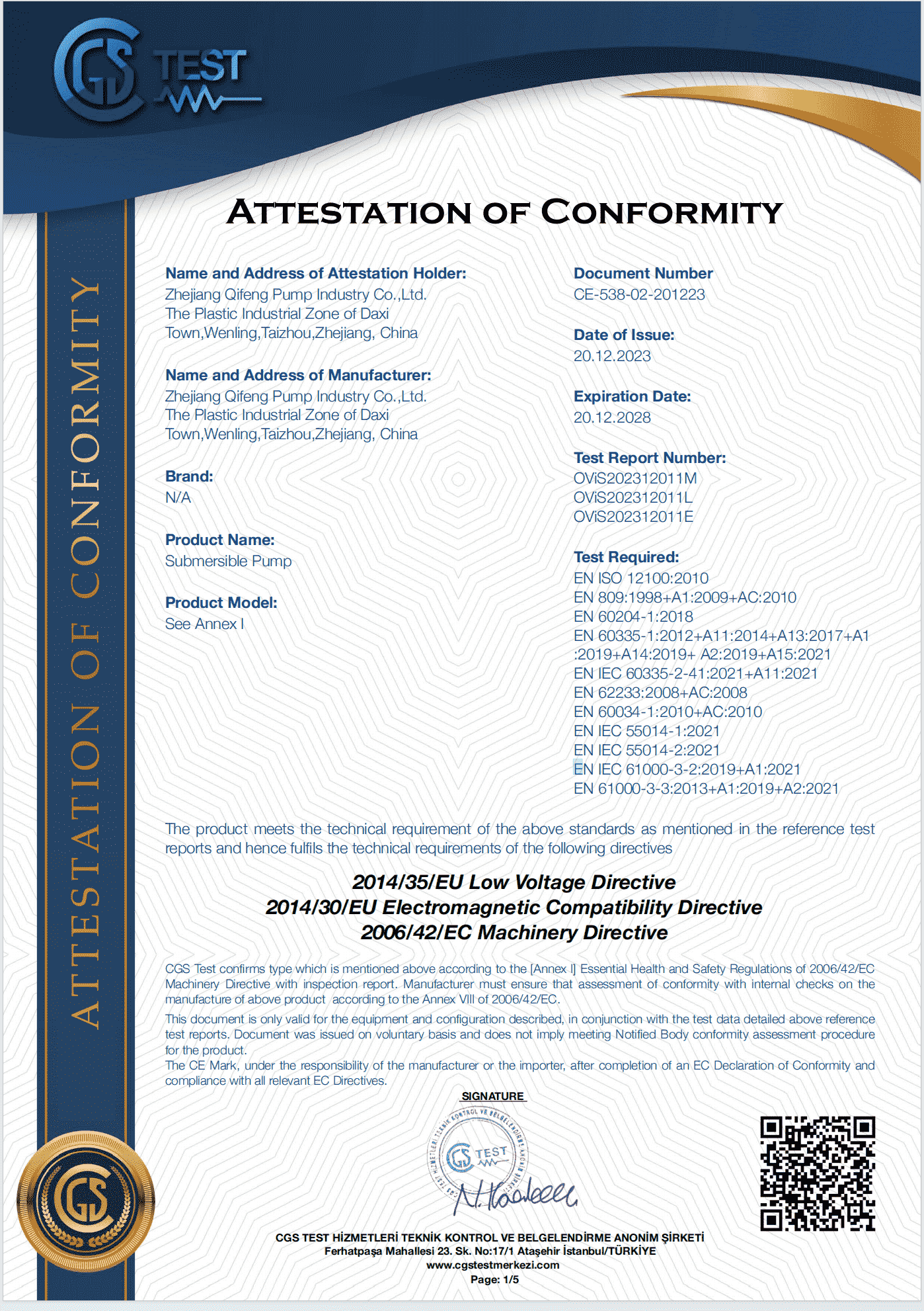 Click to view Certification 1 Certification 1